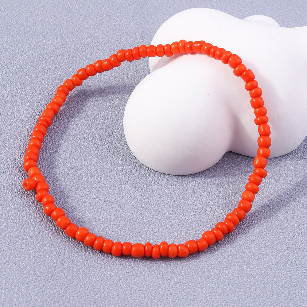 Wholesale Color Rice Beads Flower Resin Bracelet